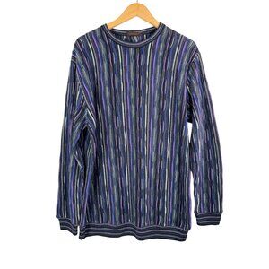 Team Project Europe coogi stye 3D‎ textured sweater Italy 90s retro sz S/M